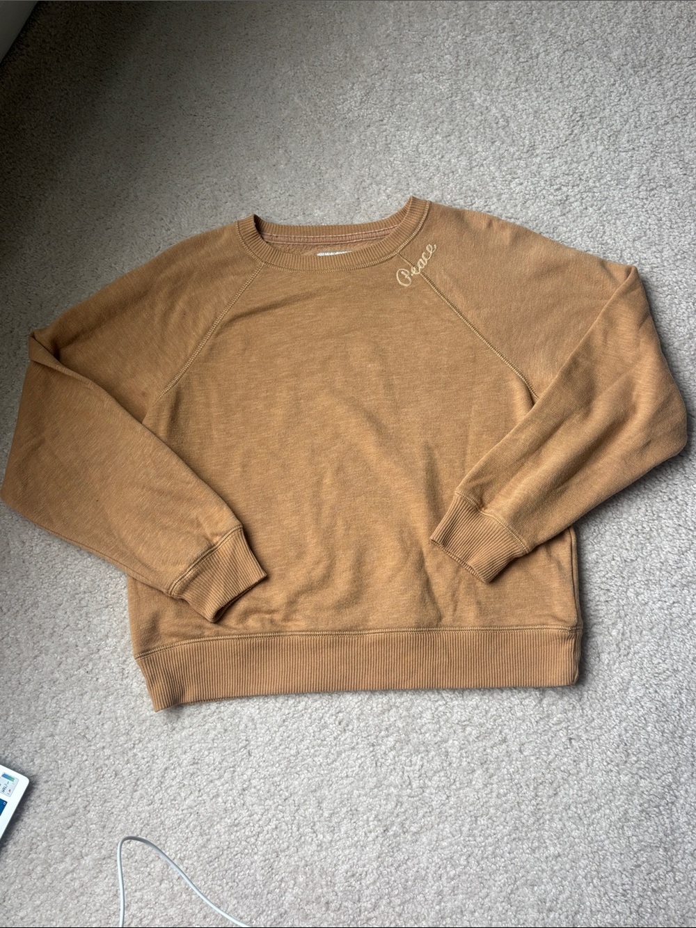 American Eagle Outfitters Women's Crewneck Sweater in Camel Brown